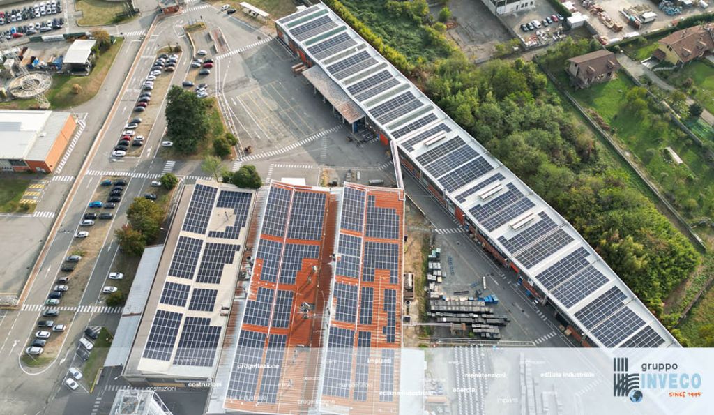 impianto fotovoltaico su copertura industriale