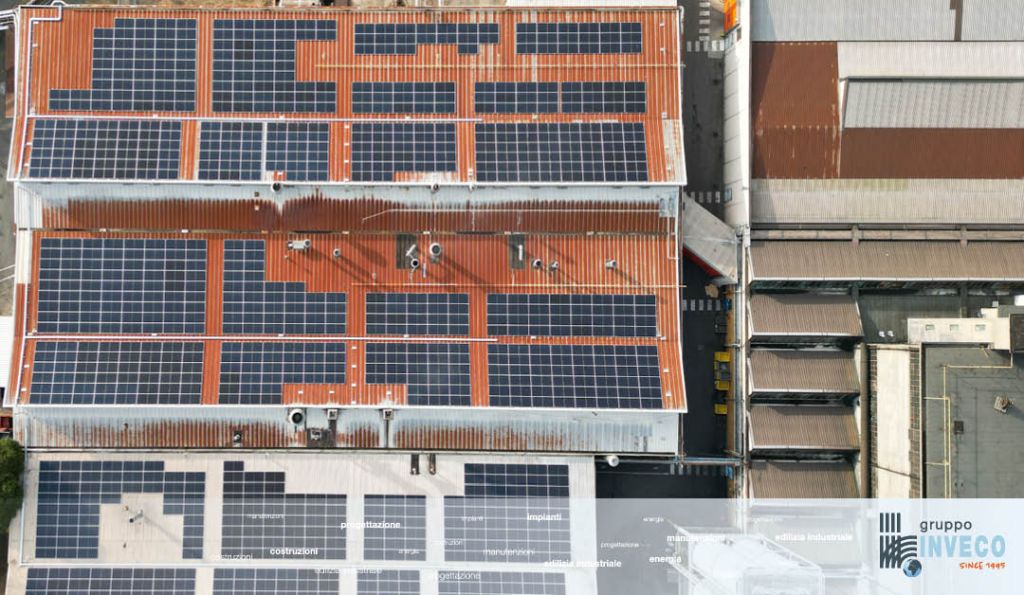 impianto fotovoltaico su copertura industriale