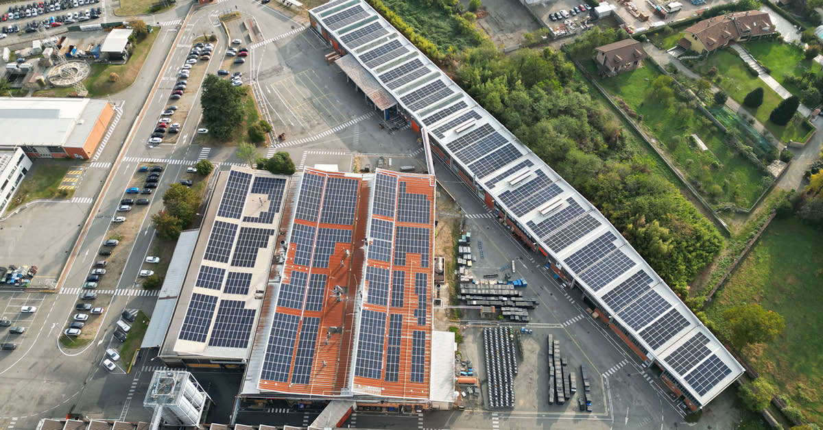 fotovoltaico industriale 2.1 MW Ciriè – SFC Solutions7 fotovoltaico su copertura di complesso industriale