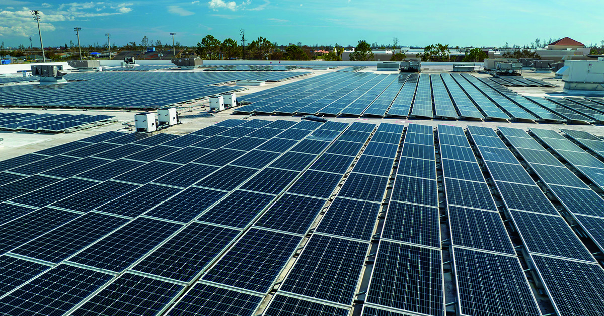 Impianto fotovoltaico su copertura industriale