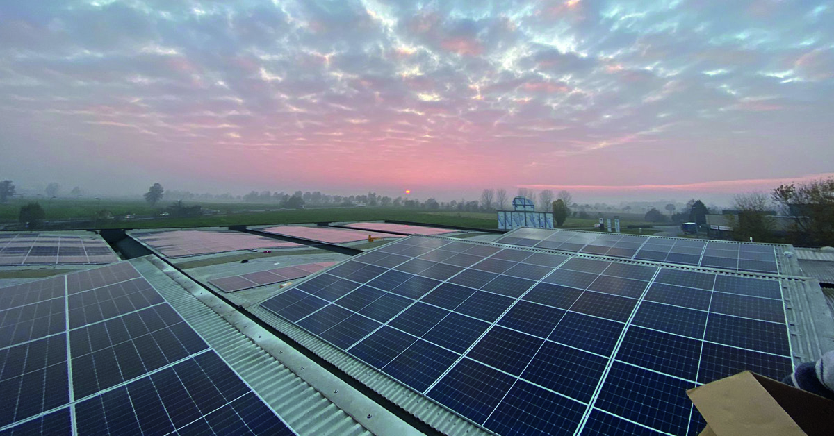 Avanzamento lavori per la realizzazione di un impianto fotovoltaico