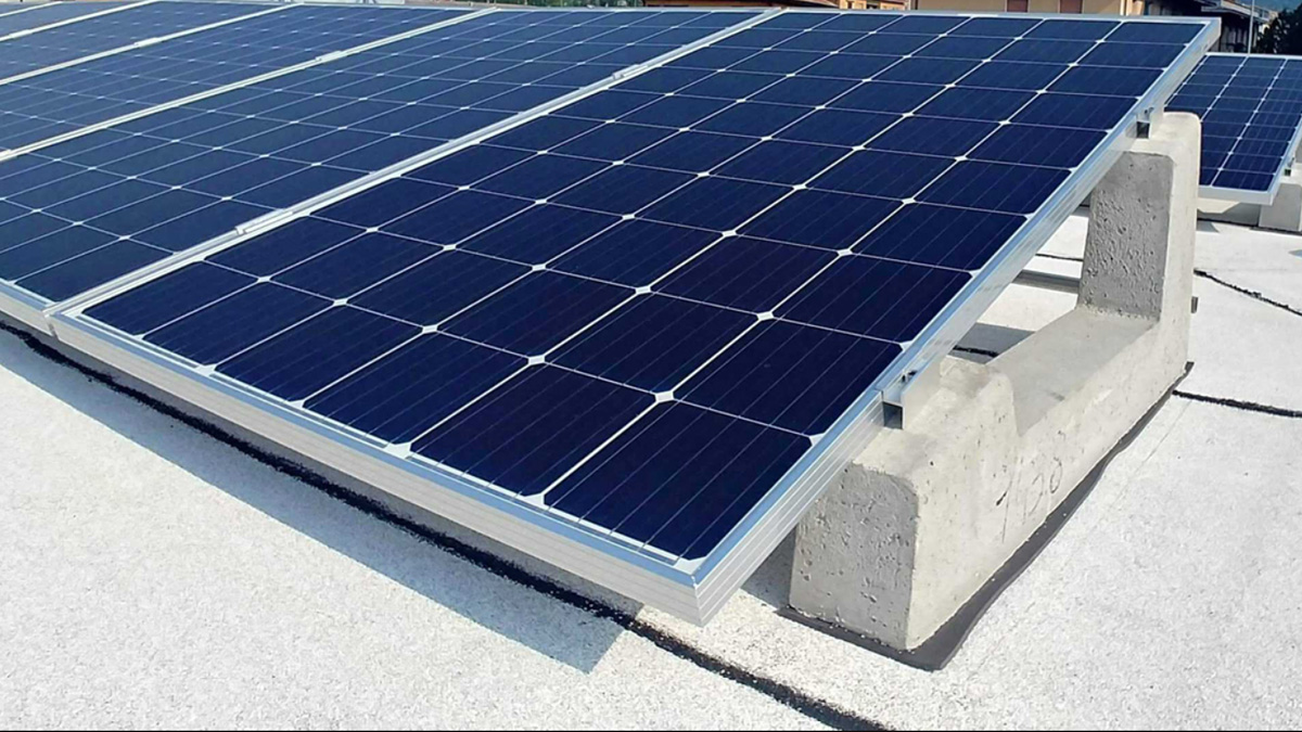 Zavorre per Fotovoltaico su tetti piani