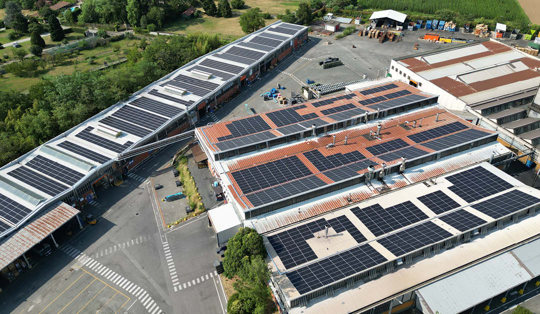 impianto fotovoltaico su copertura industriale