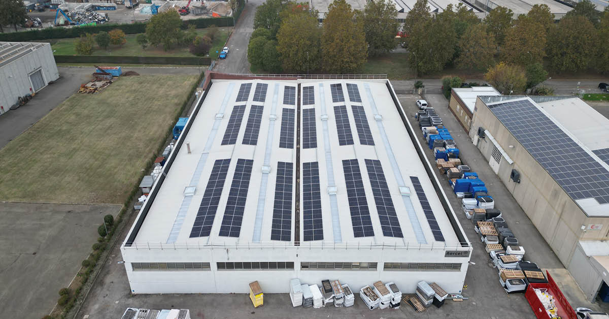 impianto fotovoltaico 162 kW Budrio2 impianto fotovoltaico su copertura industriale