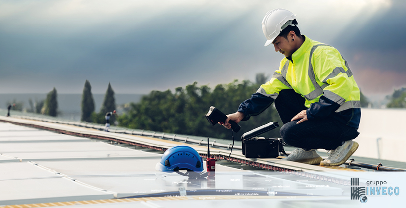 calcolo efficienza impianto fotovoltaico su tetto industriale