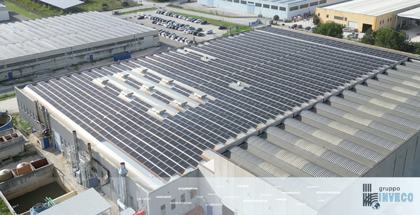 impianto fotovoltaico su copertura industriale