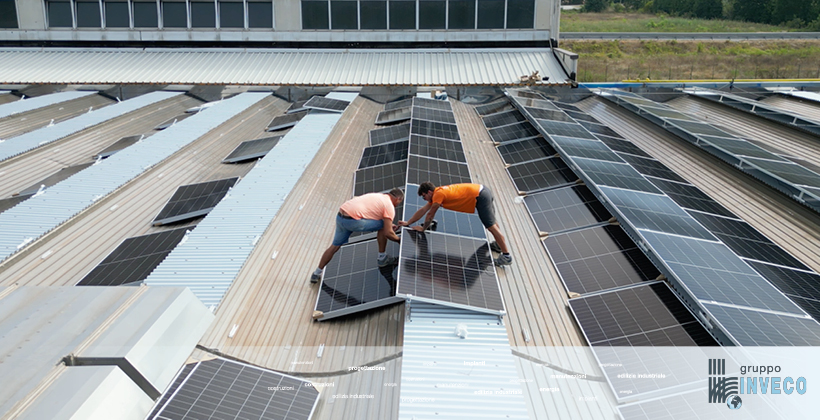 impianto fotovoltaico su copertura industriale