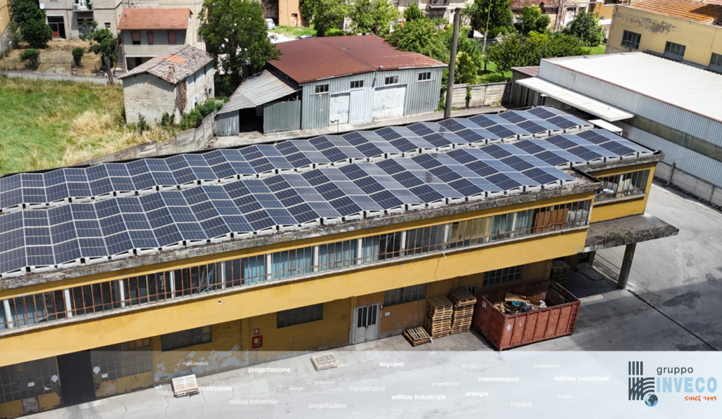 impianto fotovoltaico su copertura industriale