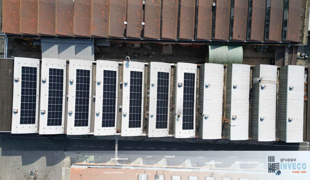impianto fotovoltaico su copertura industriale