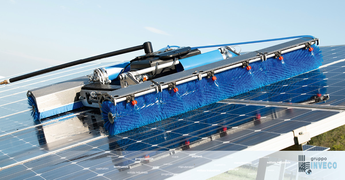 pulizia pannelli fotovoltaico industriale
