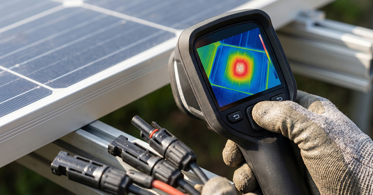 Termografia durante una fase di revamping di un impianto fotovoltaico