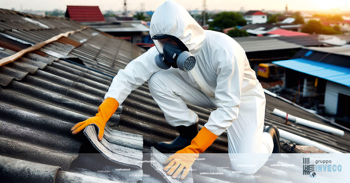 Rimozione amianto da un tetto