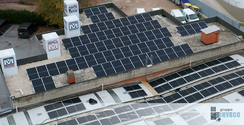 Zavorre per Fotovoltaico su capannone industriale